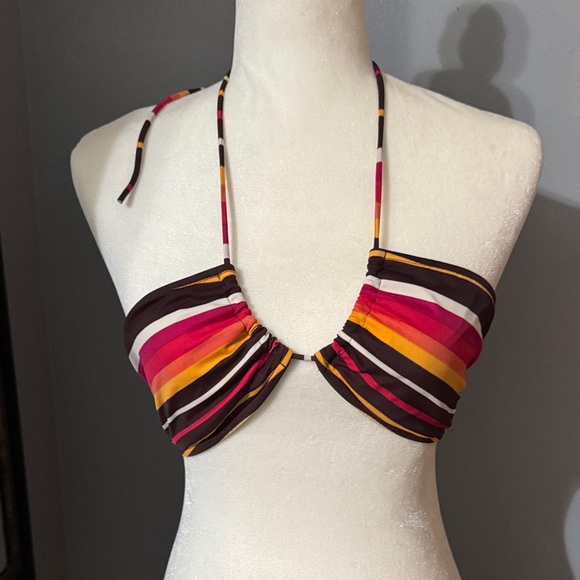 Colorful Striped Bikini Top - Picture 1 of 3